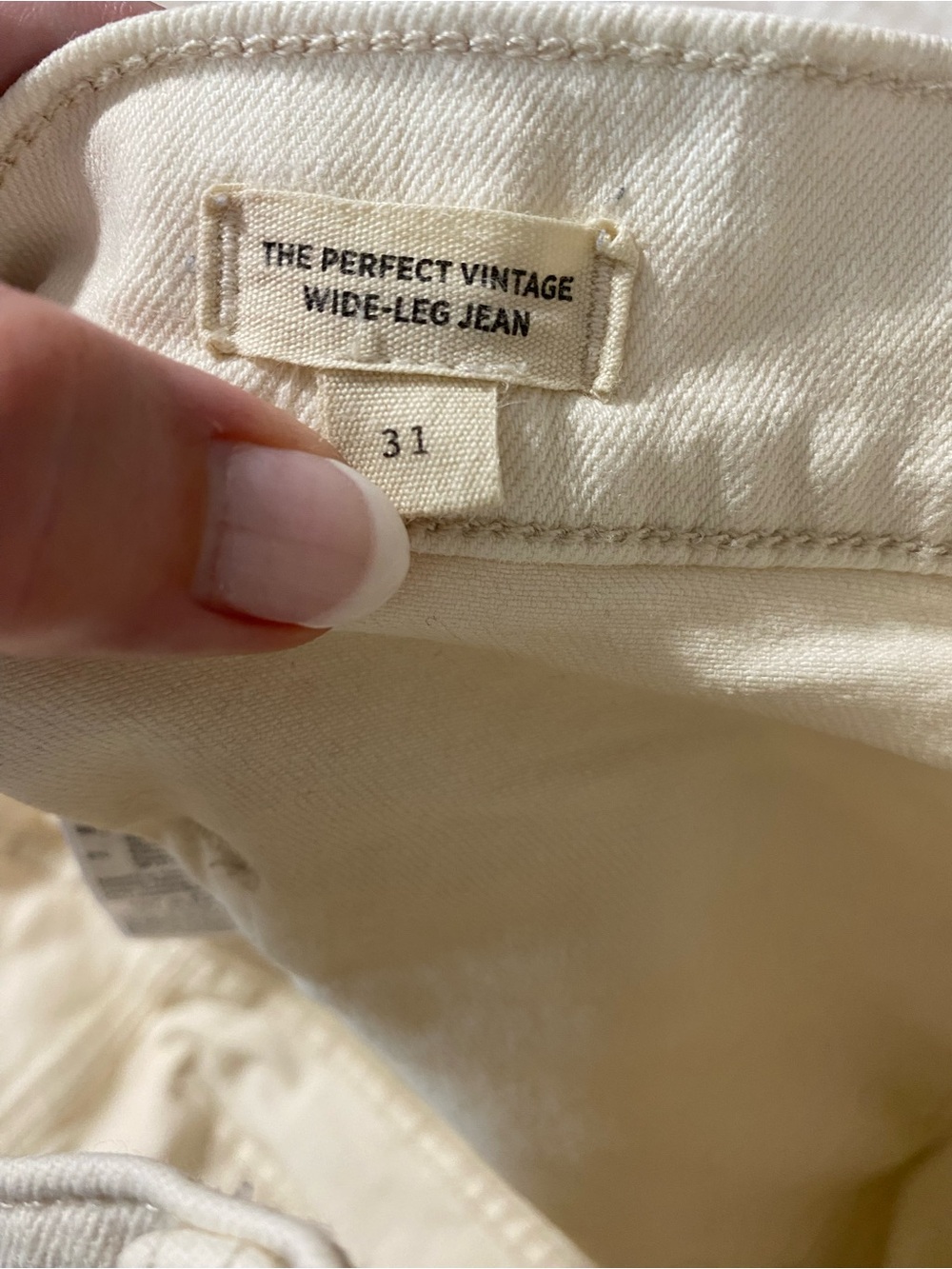 MADEWELL Jeans Sz 31 The Perfect Vintage Wide-Leg Jean - Vintage Canvas cream - Picture 4 of 6